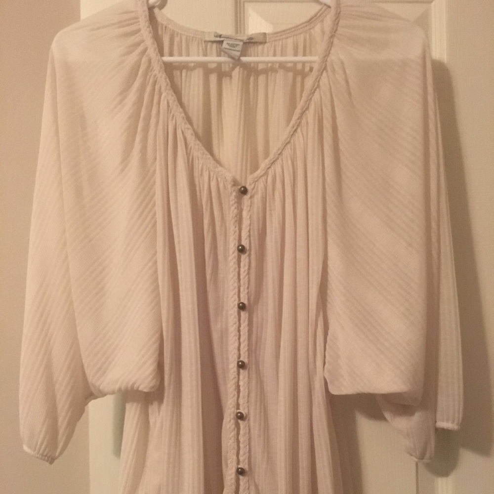 American Rag large cream sheer top